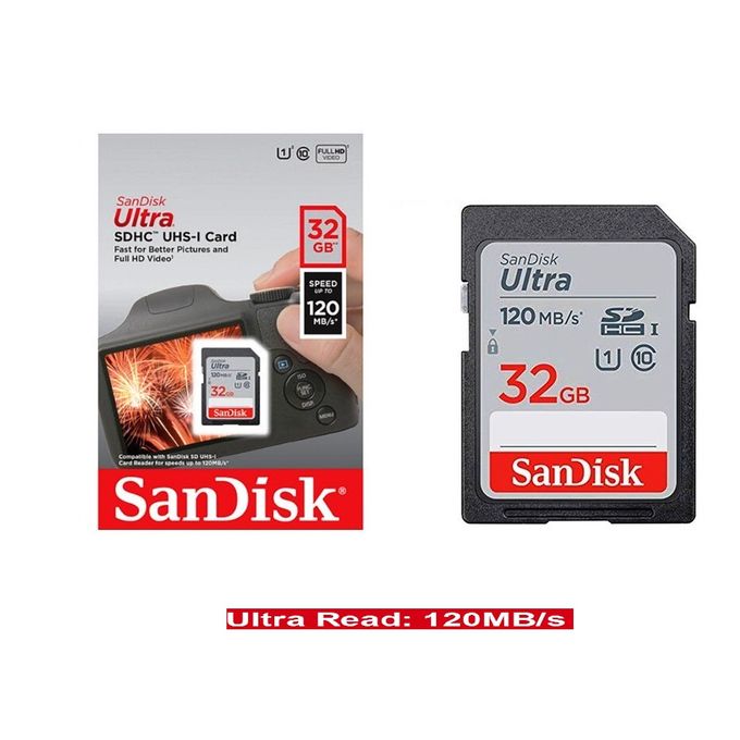  CARTE MEMOIRE SANDISK 32GB ULTRA SDHC UHS-I CARD 